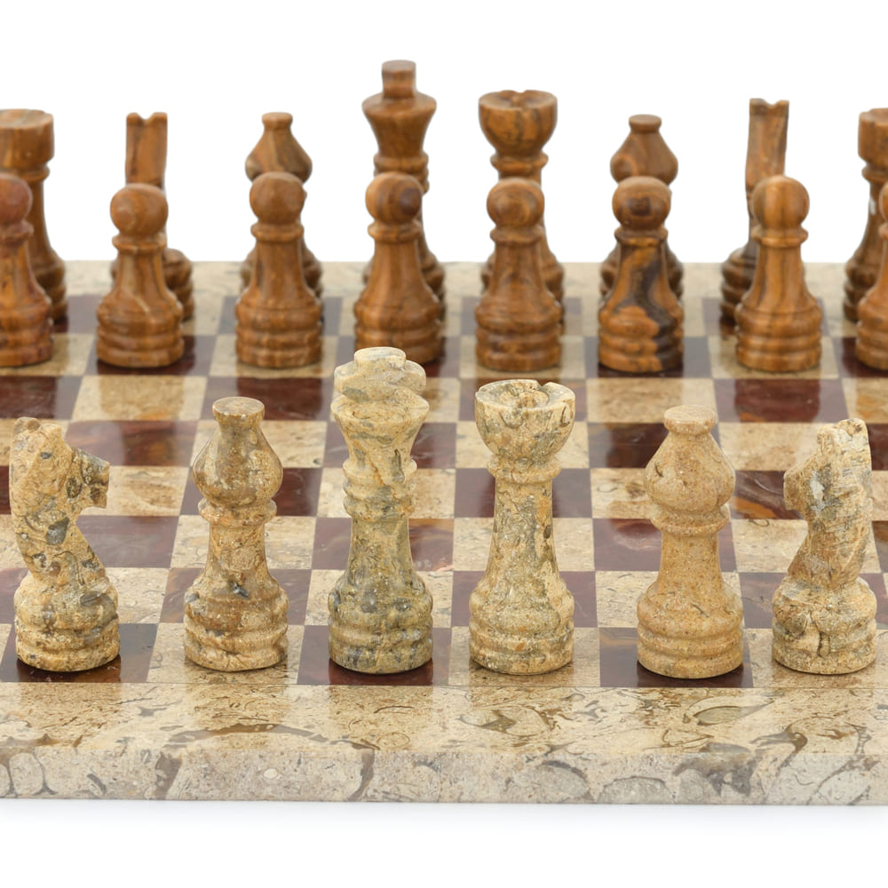 Шахматы из камня "Сицилия" яшма и ракушечник 40 купить в Ростове-на-Дону Шахматы из камня "Сицилия" яшма и ракушечник 40 купить в Ростове-на-Дону