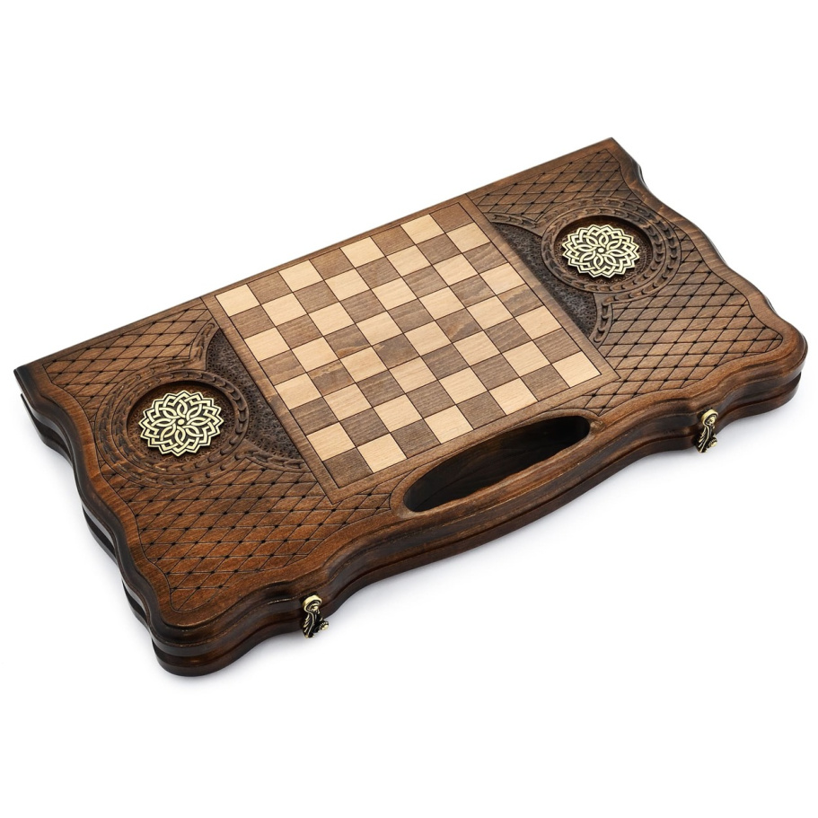 Нарды резные "Циния" средние 50, Harutyunyan купить в Ростове-на-Дону