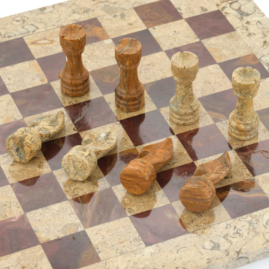 Шахматы из камня "Сицилия" яшма и ракушечник 40 купить в Ростове-на-Дону Шахматы из камня "Сицилия" яшма и ракушечник 40 купить в Ростове-на-Дону