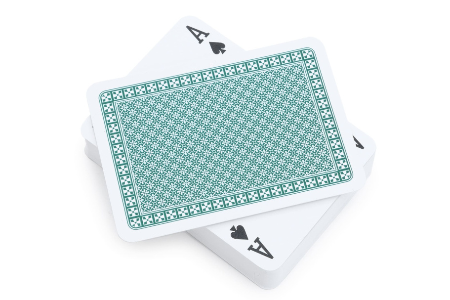 Карты игральные Кейтс 100% пластик, зеленая рубашка, 55 карт купить в Ростове-на-Дону