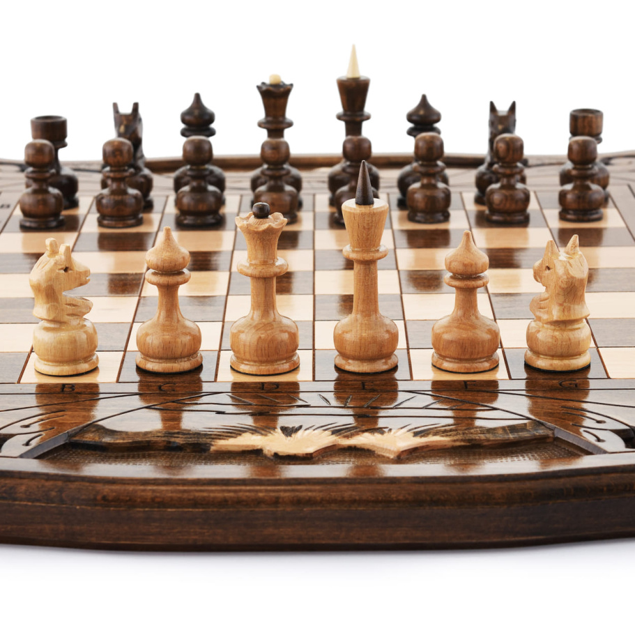 Шахматы + нарды резные "Вольные Горы" 40, Harutyunyan купить в Ростове-на-Дону