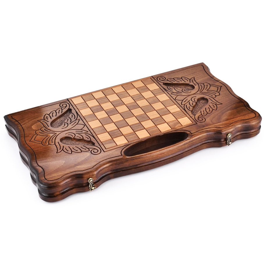 Нарды резные "Герб России"  большие 60, Harutyunyan купить в Ростове-на-Дону