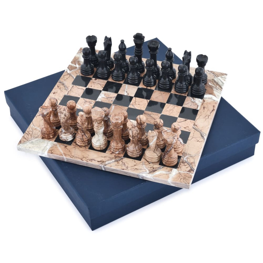 Шахматы из камня "Артер Карфаген" розовый мрамор 30 Шахматы из камня "Артер Карфаген" розовый мрамор 30