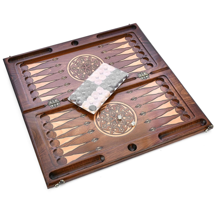 Нарды резные Рэкто "Греческий орнамент"  большие 60, Harutyunyan купить в Ростове-на-Дону