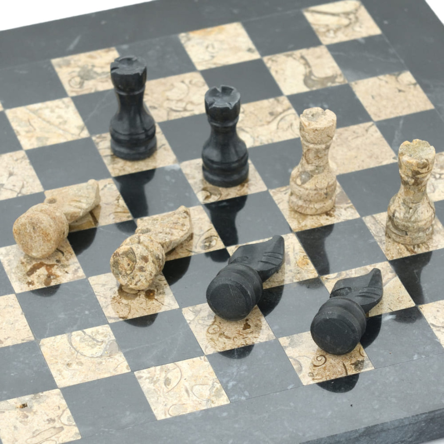 Шахматы из камня "Илион" мрамор и ракушечник 25 купить в Ростове-на-Дону Шахматы из камня "Илион" мрамор и ракушечник 25 купить в Ростове-на-Дону