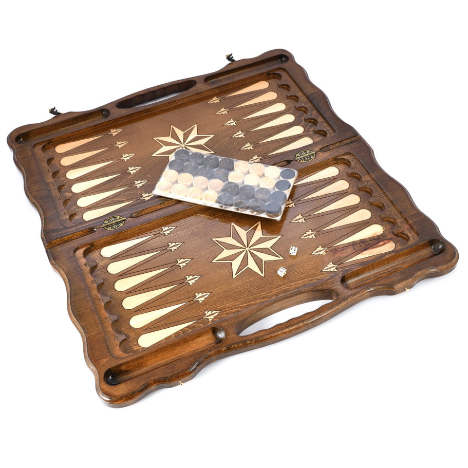 Нарды резные "Лев со звездами" большие 60, Harutyunyan купить в Ростове-на-Дону