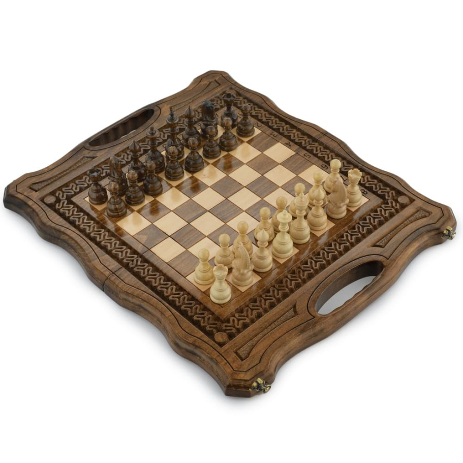 Шахматы + нарды резные "Диэрра" 40, Harutyunyan Шахматы + нарды резные "Диэрра" 40, Harutyunyan