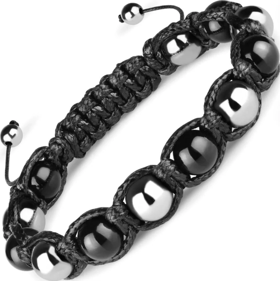 Браслет Лемер плетенный, камень агат и гематит, 1 * 18 см Браслет Лемер плетенный, камень агат и гематит, 1 * 18 см