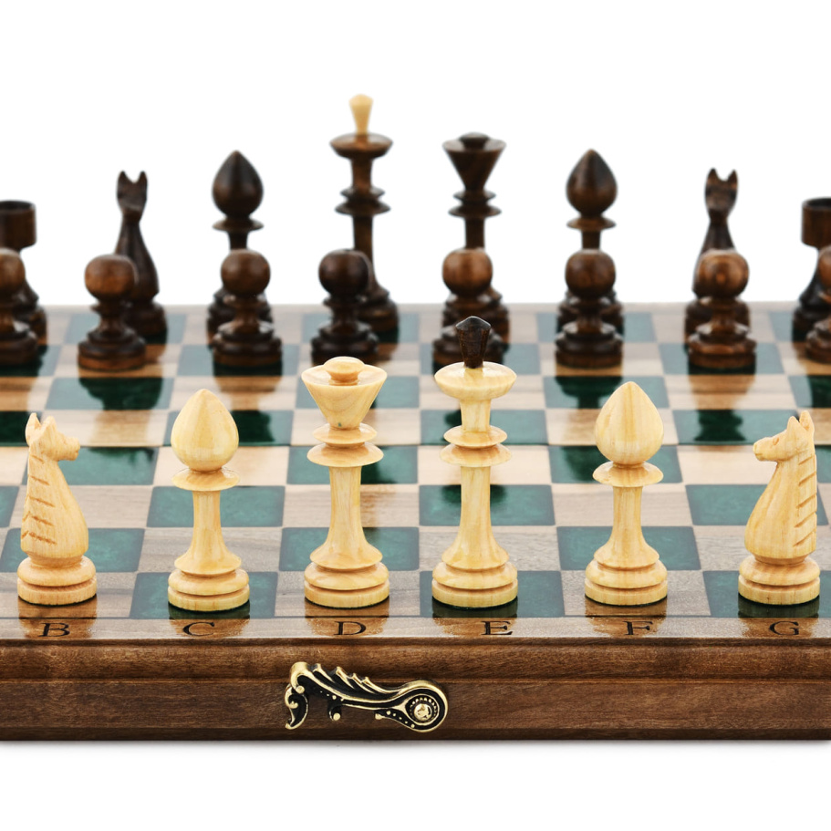Шахматы + нарды резные "Нефрит" 30 купить в Ростове-на-Дону