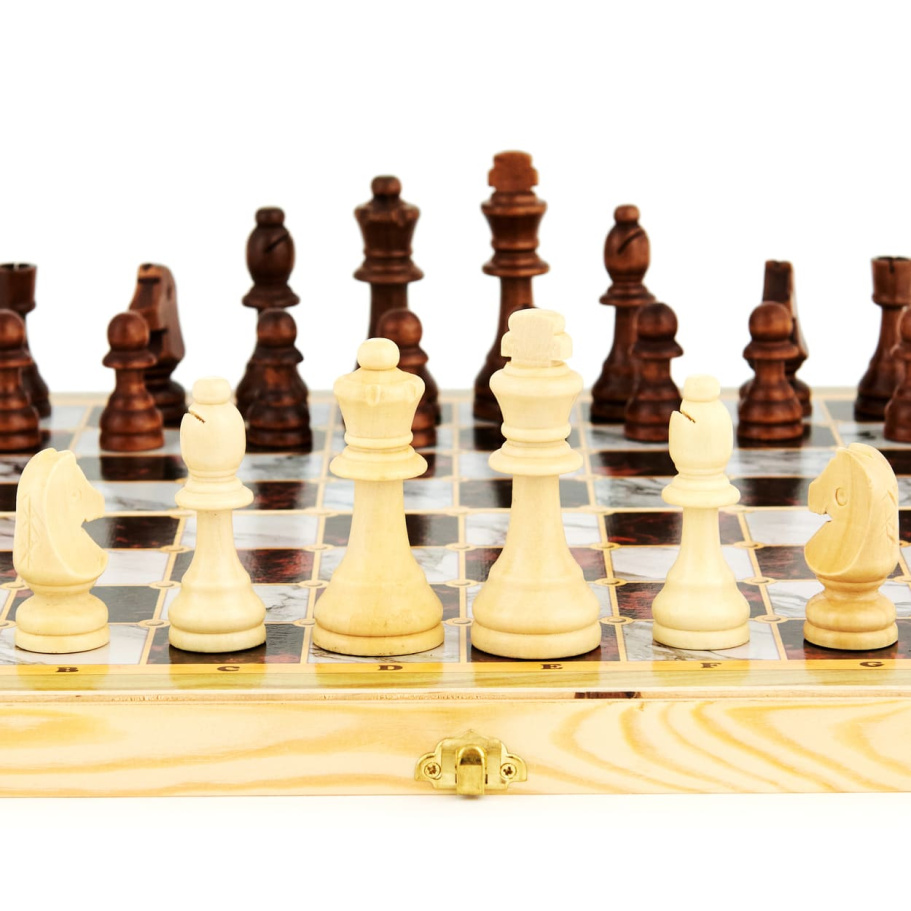 Шахматы + Нарды Мраморные, 40 купить в Ростове-на-Дону