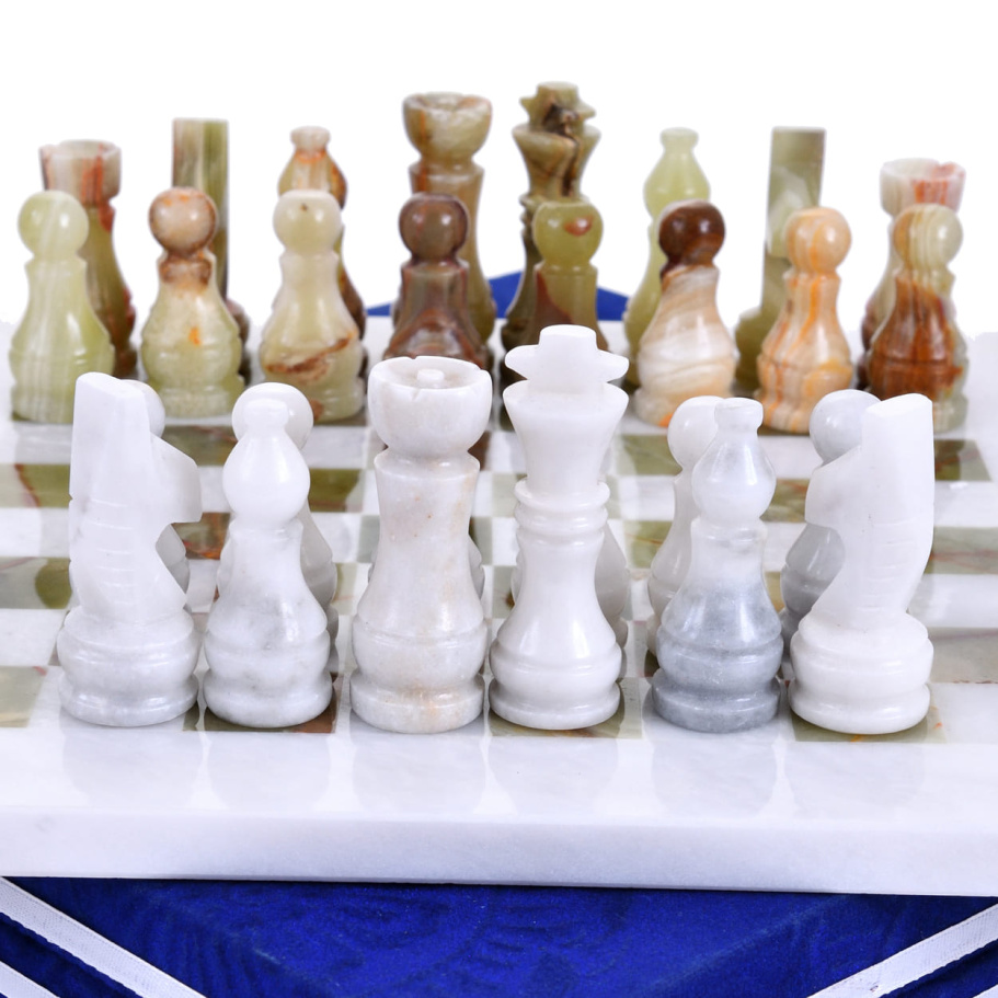 Шахматы из камня "Атлантида" мрамор и оникс 25 купить в Ростове-на-Дону