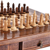 Стол ломберный Шахматы резные "Цитадель" 60 купить в Ростове-на-Дону