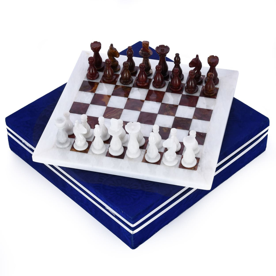 Шахматы каменные "Грация" мрамор и яшма 30 Шахматы каменные "Грация" мрамор и яшма 30