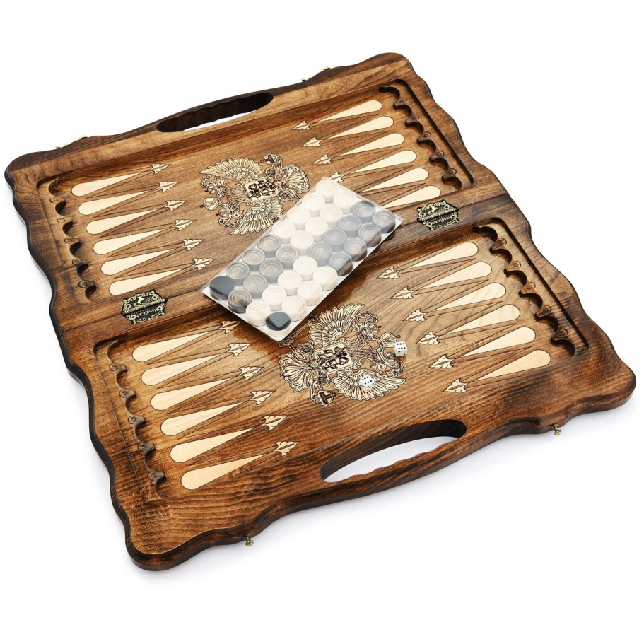 Нарды резные "Двуглавый Орел" средние 50, Harutyunyan купить в Ростове-на-Дону