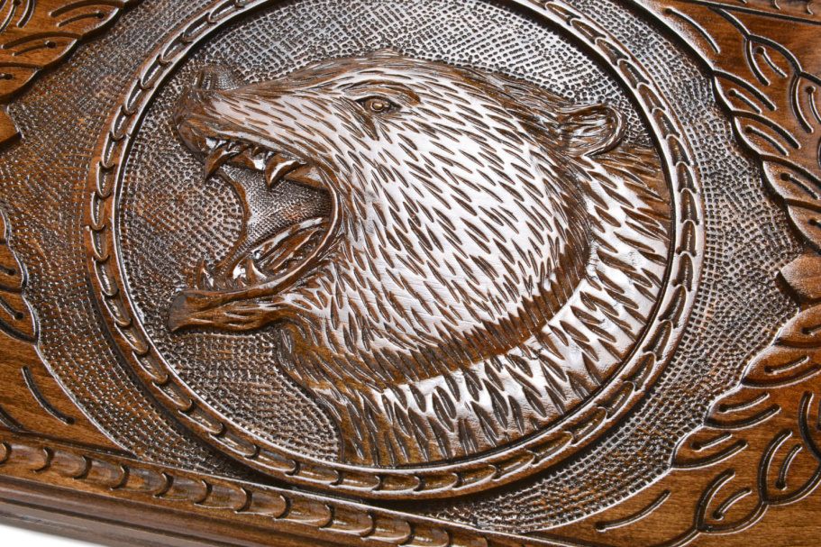 Нарды резные "Оскал Медведя " большие 60, Harutyunyan купить в Ростове-на-Дону