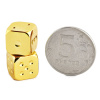 Кости игральные "Премиум" металл, золотой, 12 мм (2 шт.) купить в Ростове-на-Дону