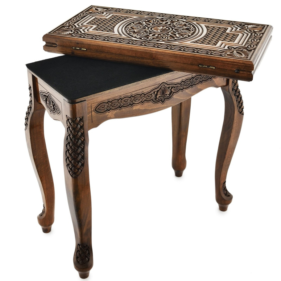 Стол ломберный Нарды резные "Витраж" 60, Harutyunyan купить в Ростове-на-Дону