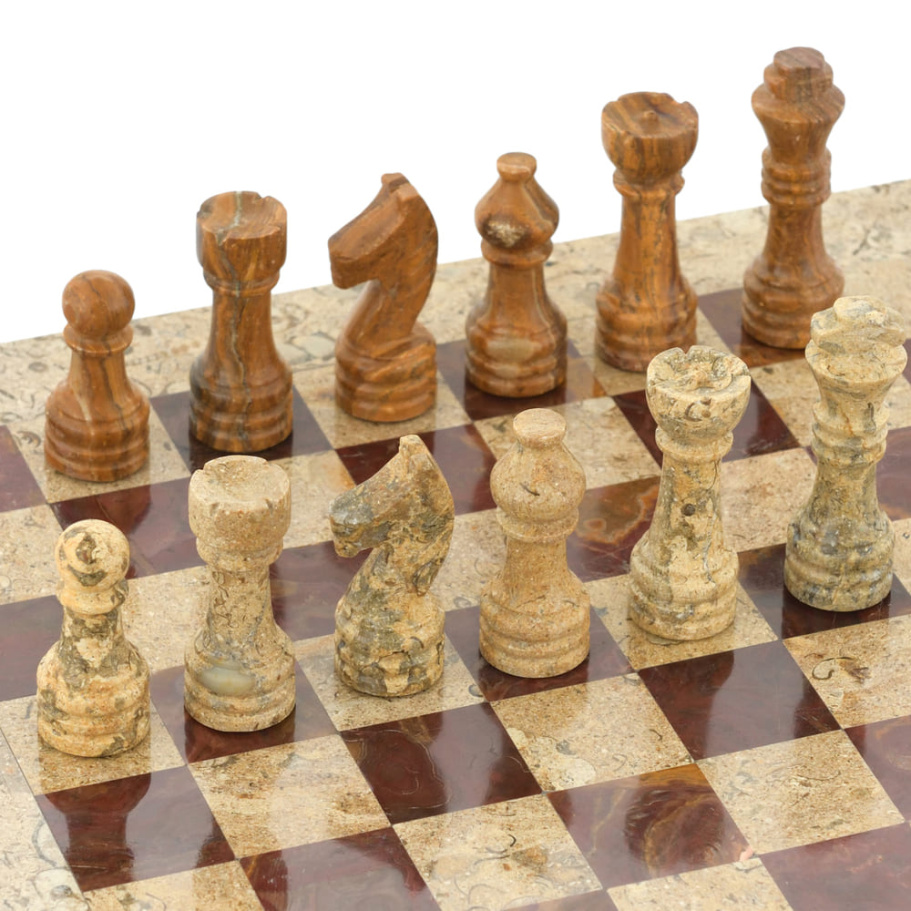 Шахматы из камня "Сицилия" яшма и ракушечник 40 купить в Ростове-на-Дону Шахматы из камня "Сицилия" яшма и ракушечник 40 купить в Ростове-на-Дону