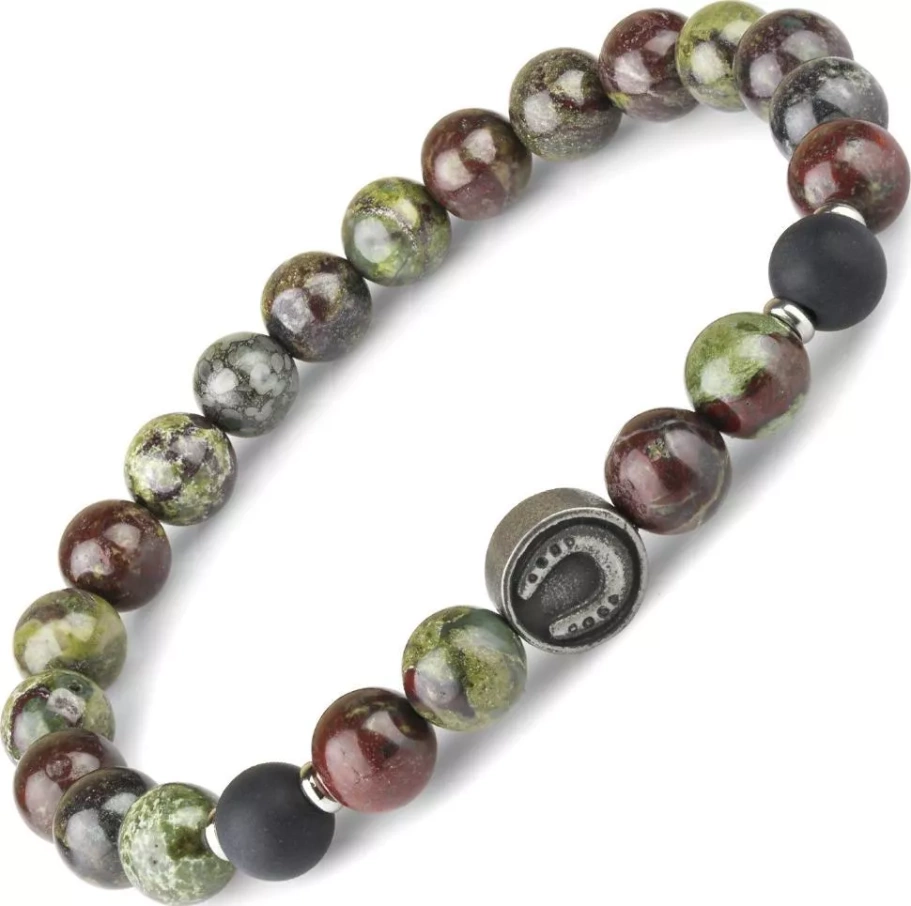 Браслет Лакки камень яшма и агат, 0.8 * 18 см Браслет Лакки камень яшма и агат, 0.8 * 18 см