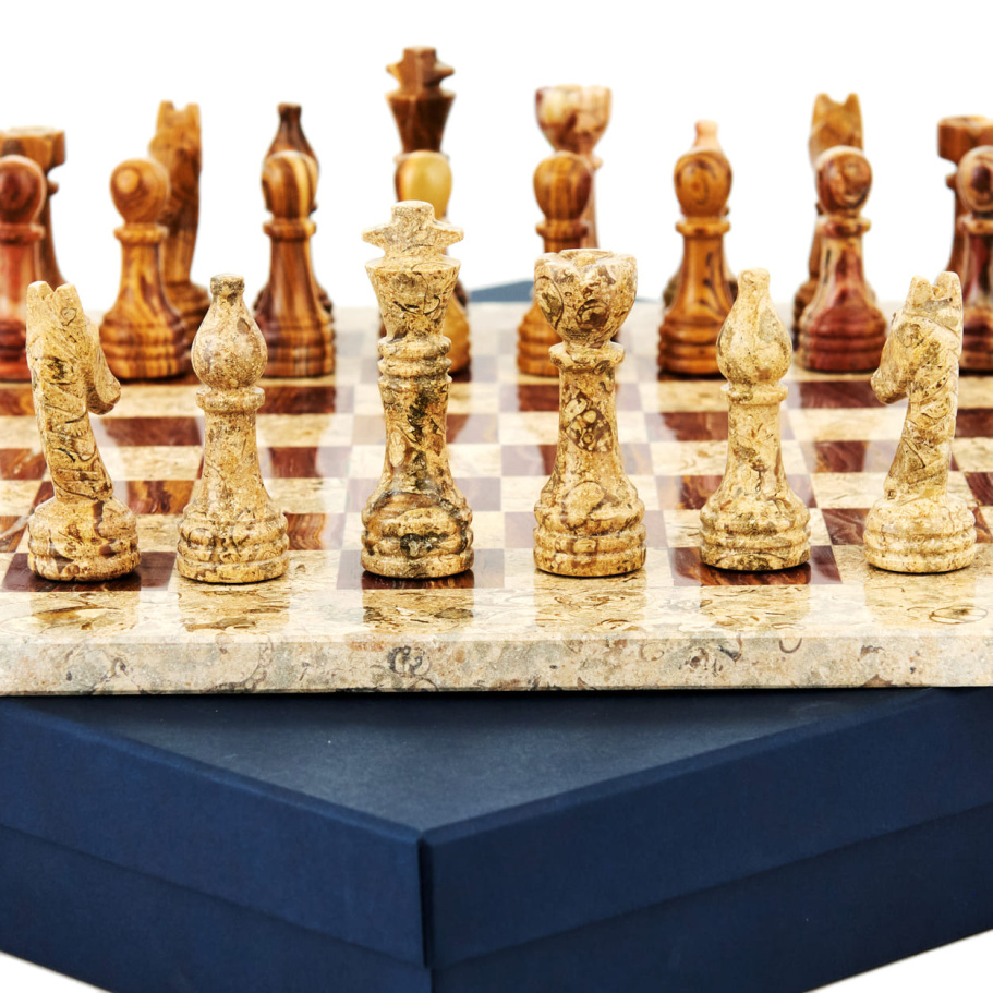 Шахматы каменные "Карфаген" яшма и ракушечник 40 купить в Ростове-на-Дону Шахматы каменные "Карфаген" яшма и ракушечник 40 купить в Ростове-на-Дону