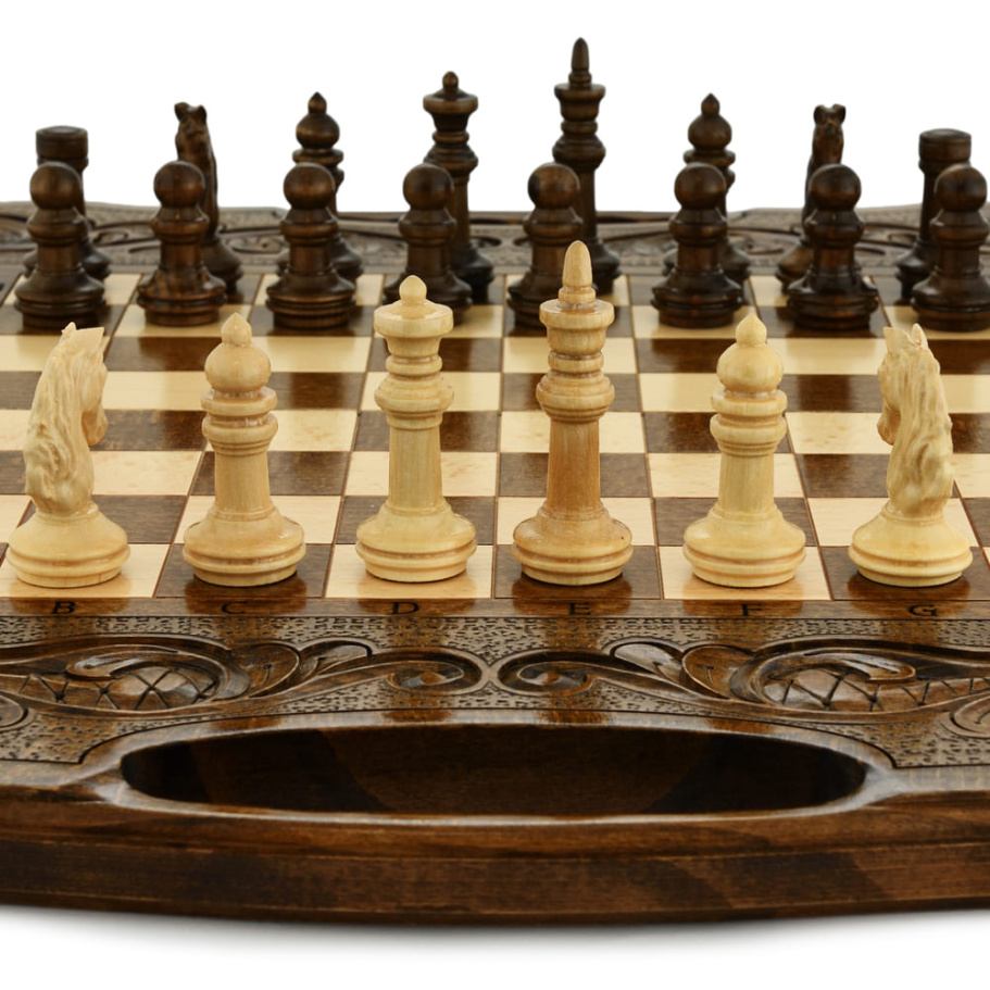 Шахматы + нарды резные "Королевские" 60, Harutyunyan купить в Ростове-на-Дону