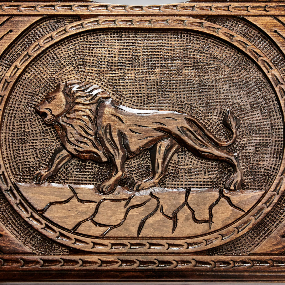 Нарды резные "Лев" Средние 50, Harutyunyan купить в Ростове-на-Дону