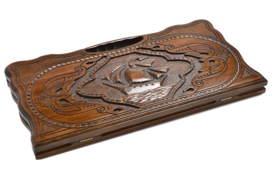 Нарды резные "Веселый Парус"  большие 60, Harutyunyan Нарды резные "Веселый Парус"  большие 60, Harutyunyan