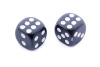 Кости игральные, пластик, черные 10 мм (2 шт), WoodGames