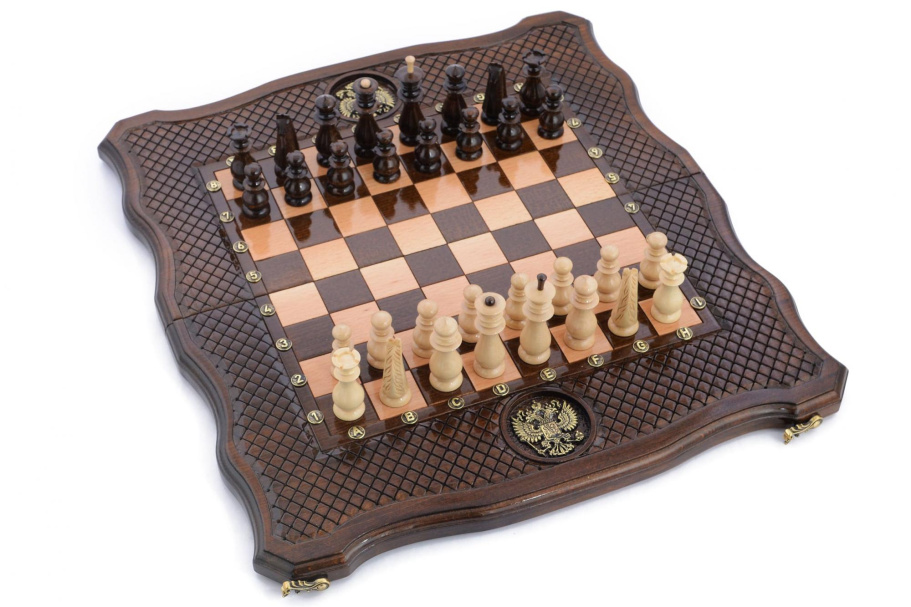 Шахматы + нарды резные "Флагман" 50, Harutyunyan