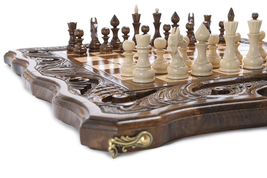 Шахматы + нарды резные "Фетис"  40, Harutyunyan купить в Ростове-на-Дону