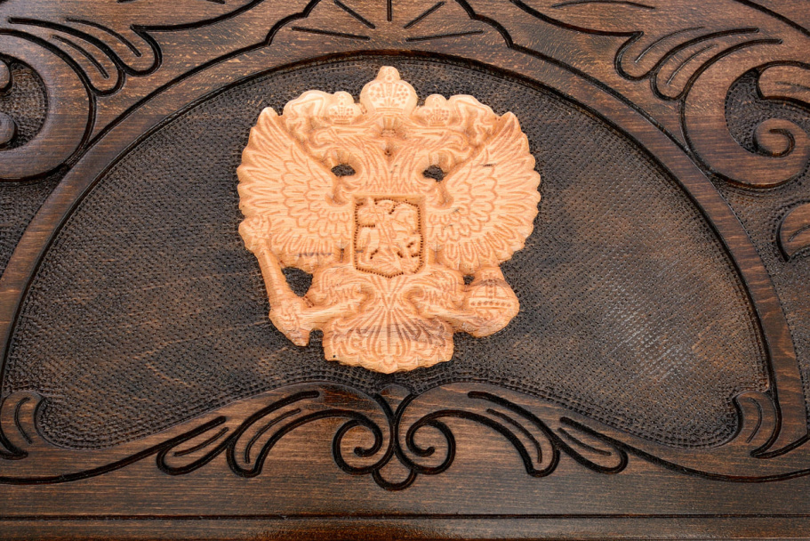 Нарды резные "Герб России" большие 60, Osipov купить в Ростове-на-Дону