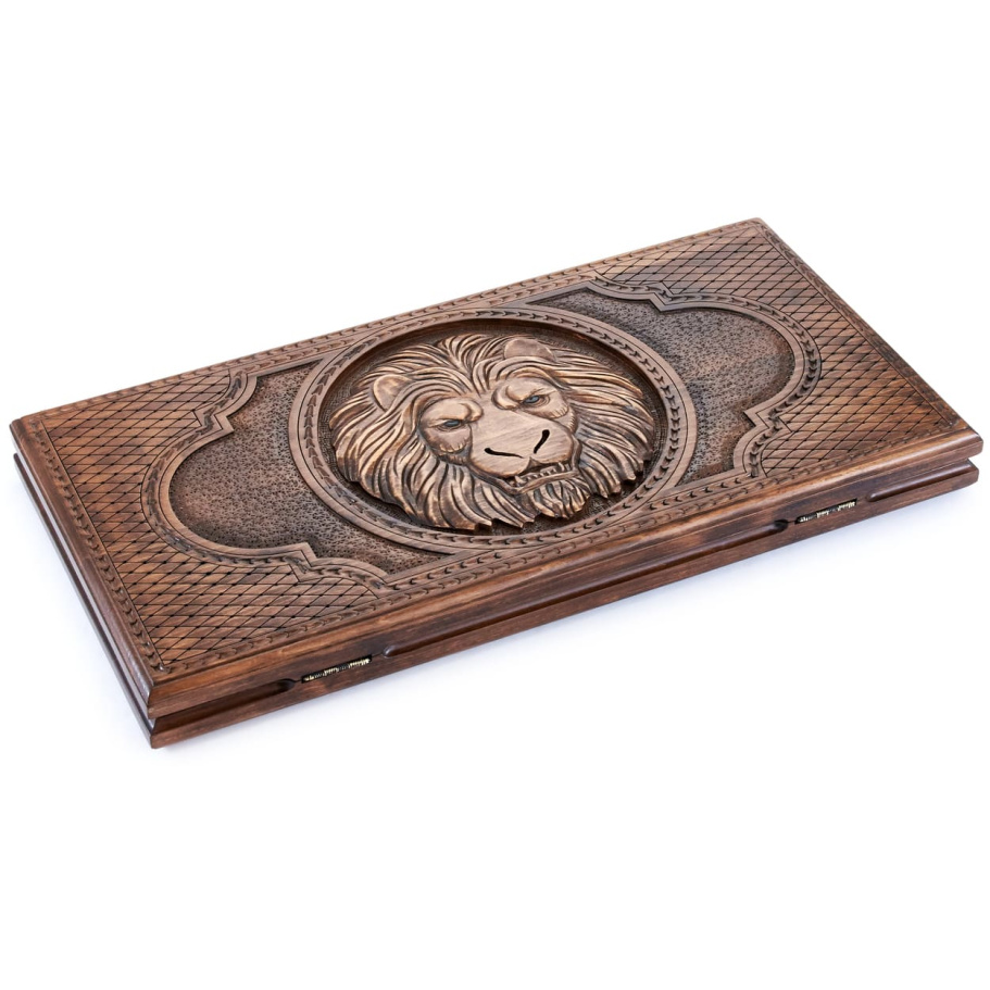 Нарды резные "Царь зверей" большие 60, Harutyunyan
