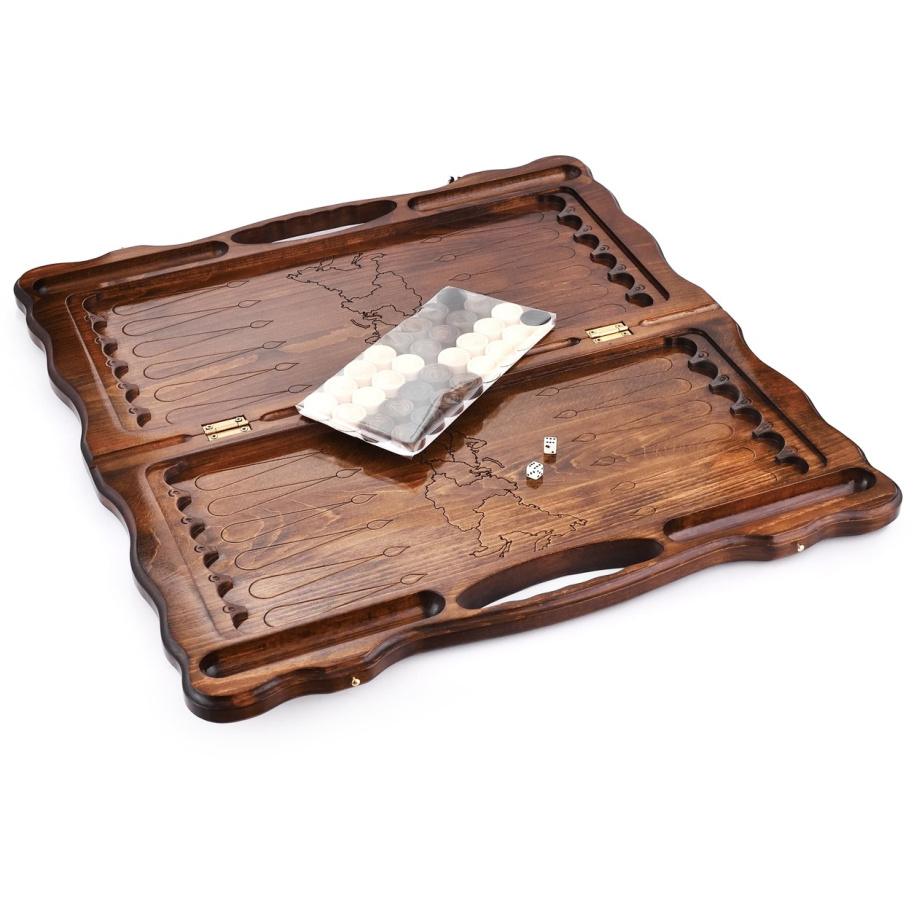 Нарды резные "Герб России"  большие 60, Harutyunyan купить в Ростове-на-Дону