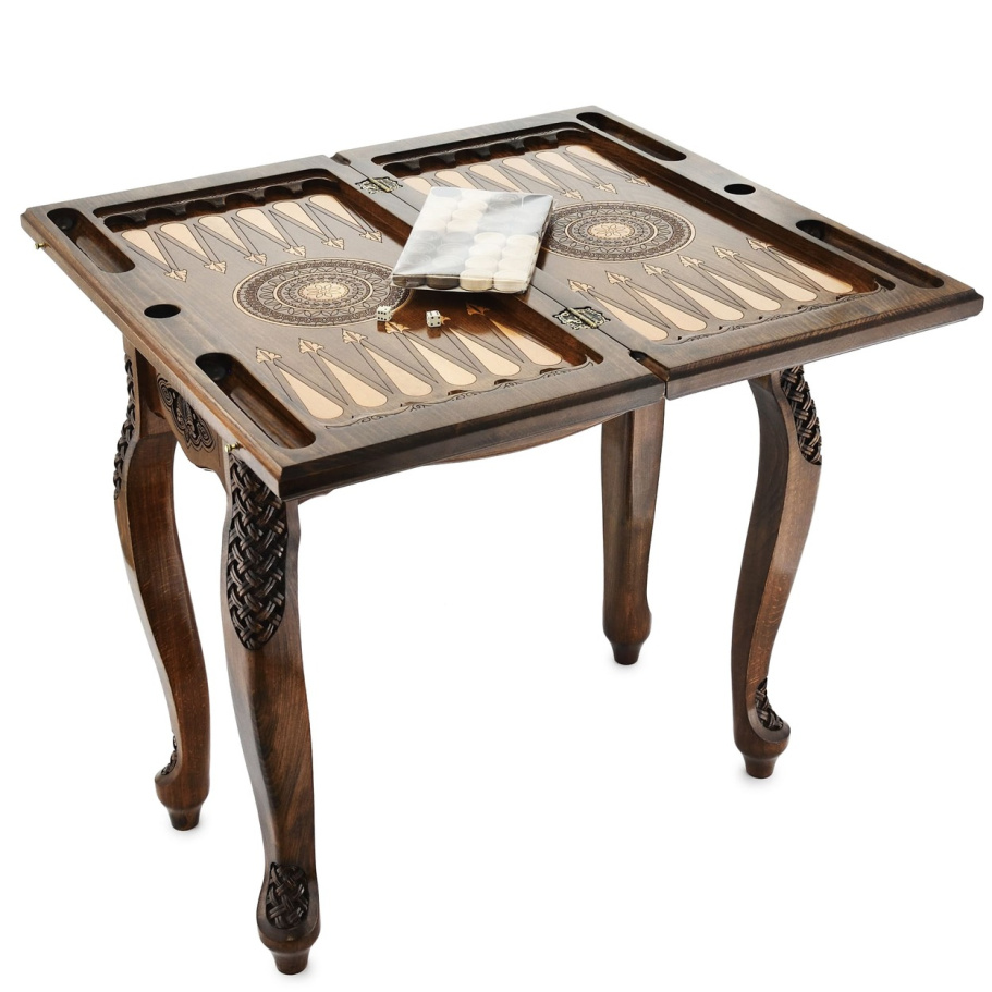 Стол ломберный Нарды резные "Витраж" 60, Harutyunyan купить в Ростове-на-Дону
