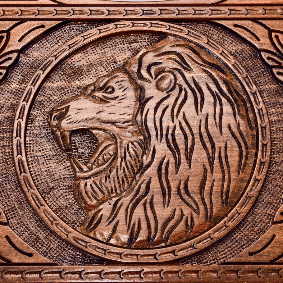 Нарды резные "Оскал Льва" большие 60, Harutyunyan купить в Ростове-на-Дону