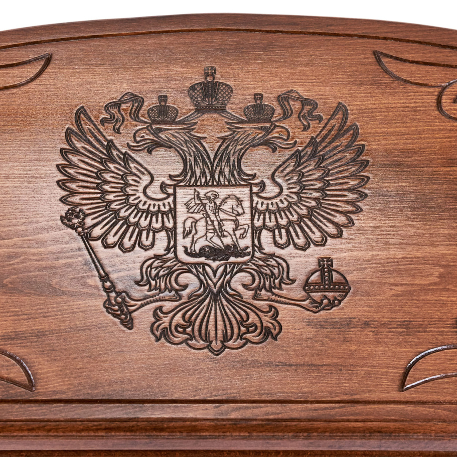 Нарды резные "Герб РФ" большие 60, Даудов купить в Ростове-на-Дону