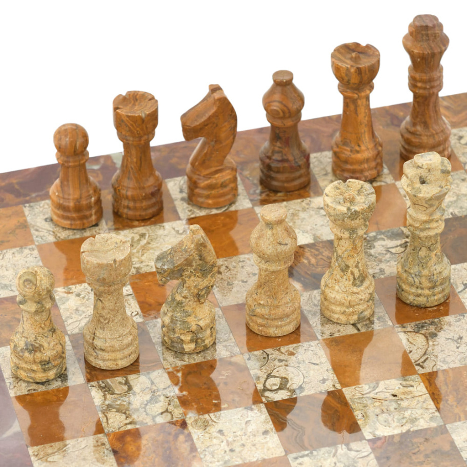 Шахматы из камня "Этрурия" яшма и ракушечник 30 купить в Ростове-на-Дону Шахматы из камня "Этрурия" яшма и ракушечник 30 купить в Ростове-на-Дону