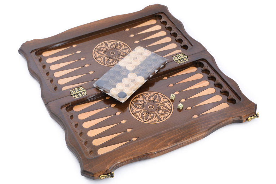 Шахматы + нарды резные "Контргамбит"  50, Harutyunyan купить в Ростове-на-Дону