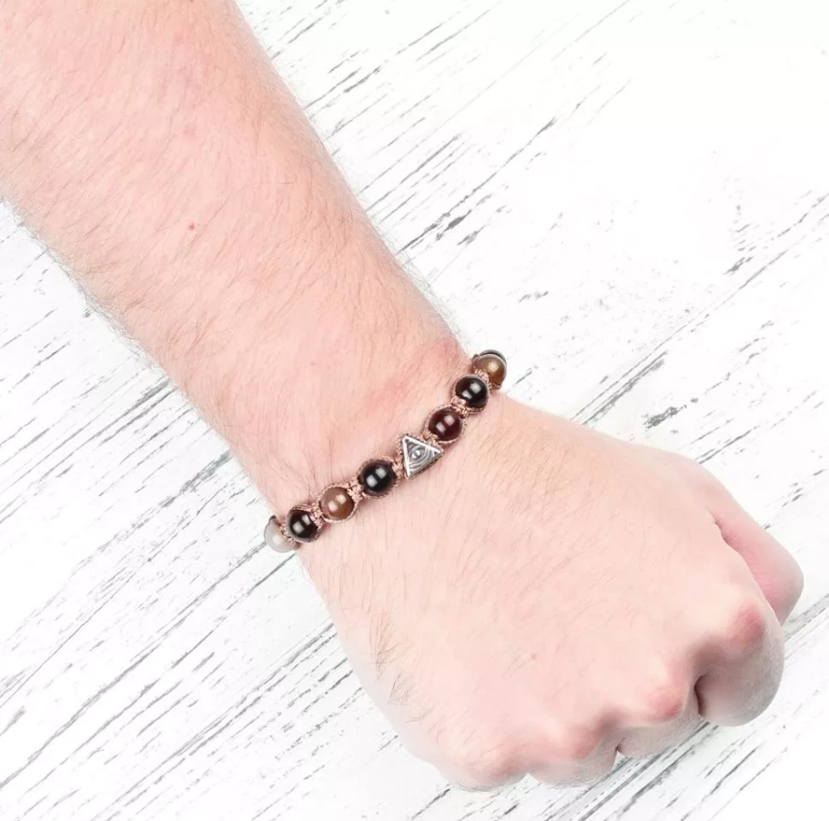 Браслет Франклин камень агат, 0.8 * 19 см купить в Ростова-на-Дону