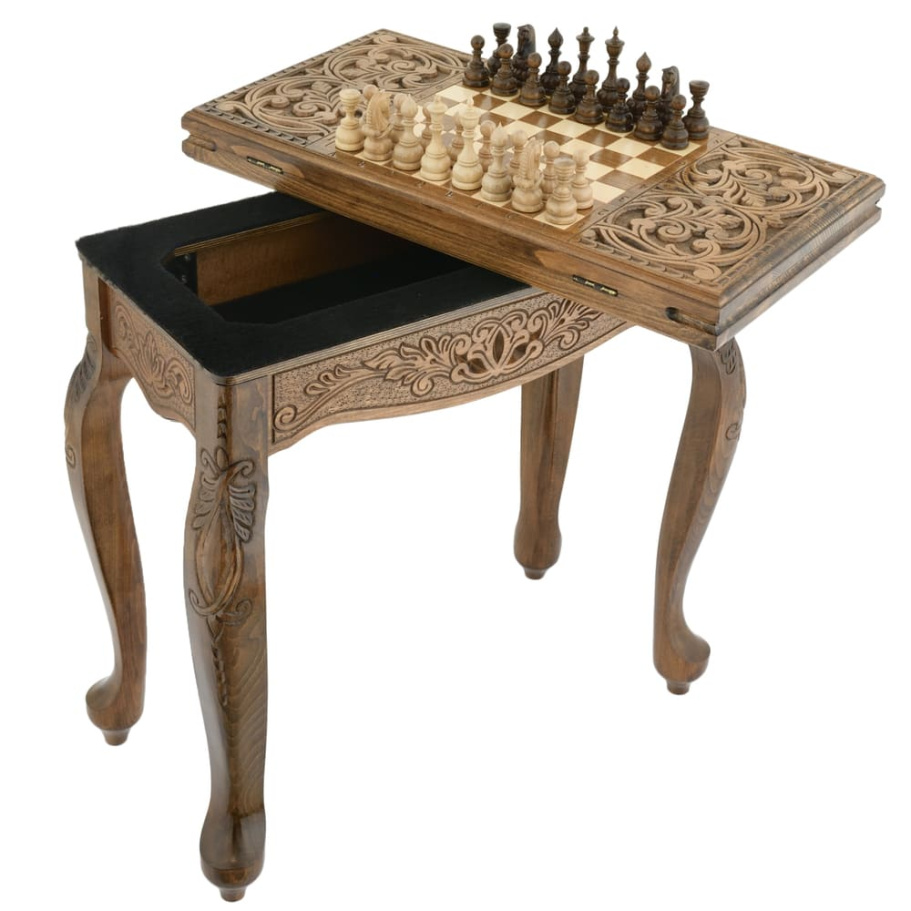 Стол ломберный Шахматы + Нарды резные "Эспада" 60, Harutyunyan купить в Ростове-на-Дону