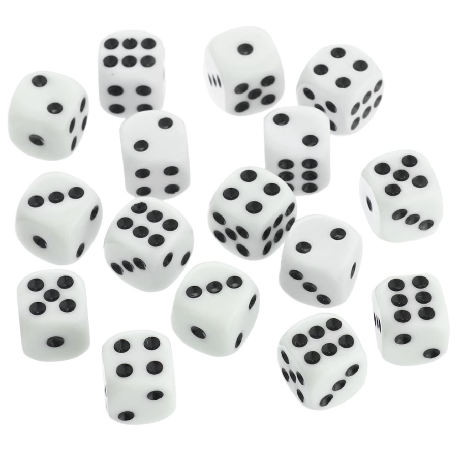 Кости игральные "Стандарт" пластик, белые, 15 мм (2 шт.) купить в Ростове-на-Дону