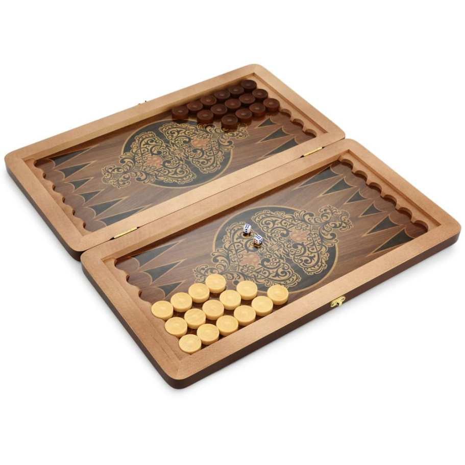 Нарды кожаные Пермские "Золотой крокодил" большие 60 купить в Ростове-на-Дону