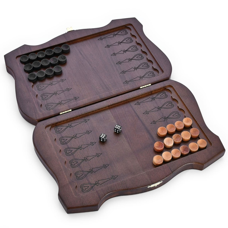 Нарды резные Ивановские мини "Мишки" 35, WoodG купить в Ростове-на-Дону