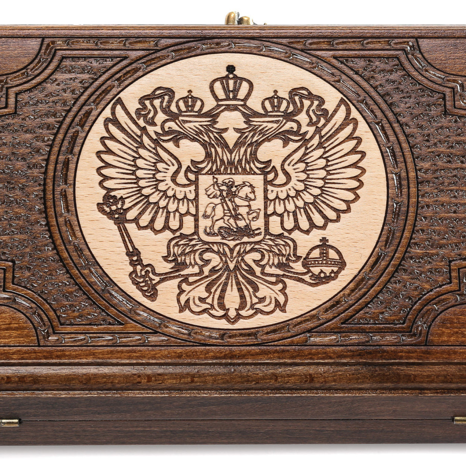 Нарды резные Рэкто "Герб России" мини 30, Harutyunyan купить в Ростове-на-Дону