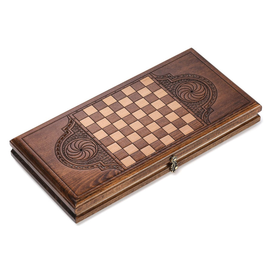 Нарды резные Рэкто "Герб России" малые 40, Harutyunyan купить в Ростове-на-Дону