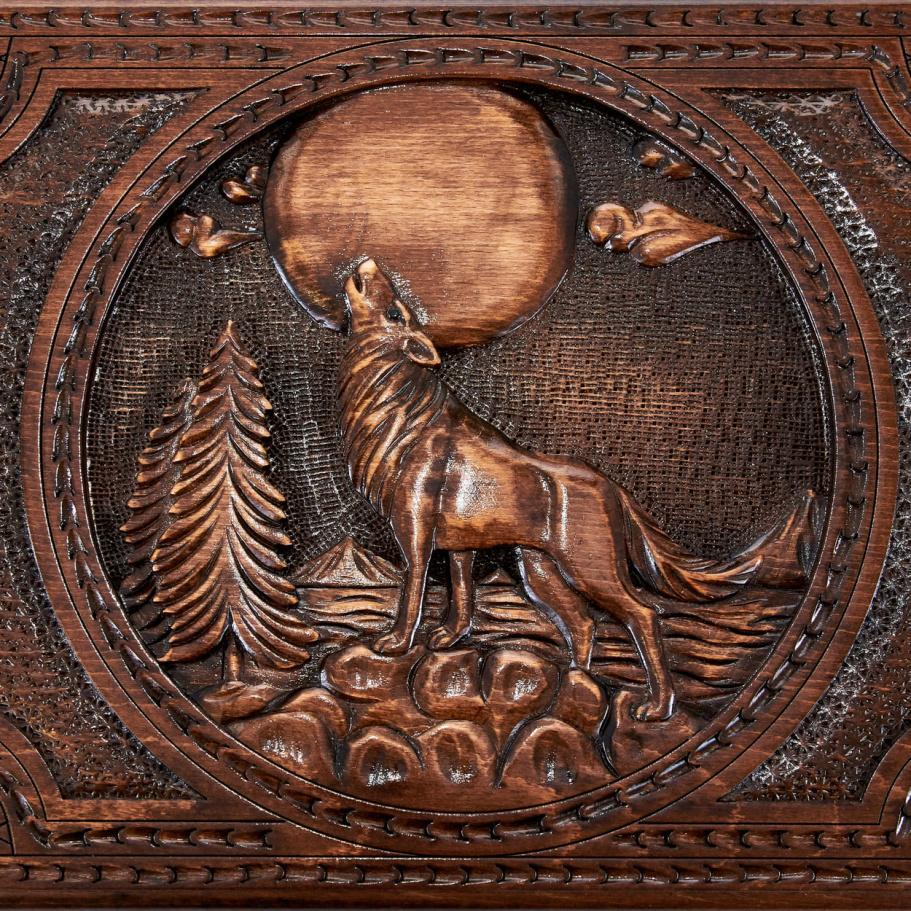 Нарды резные "Ночной волк" большие 60, Harutyunyan купить в Ростове-на-Дону