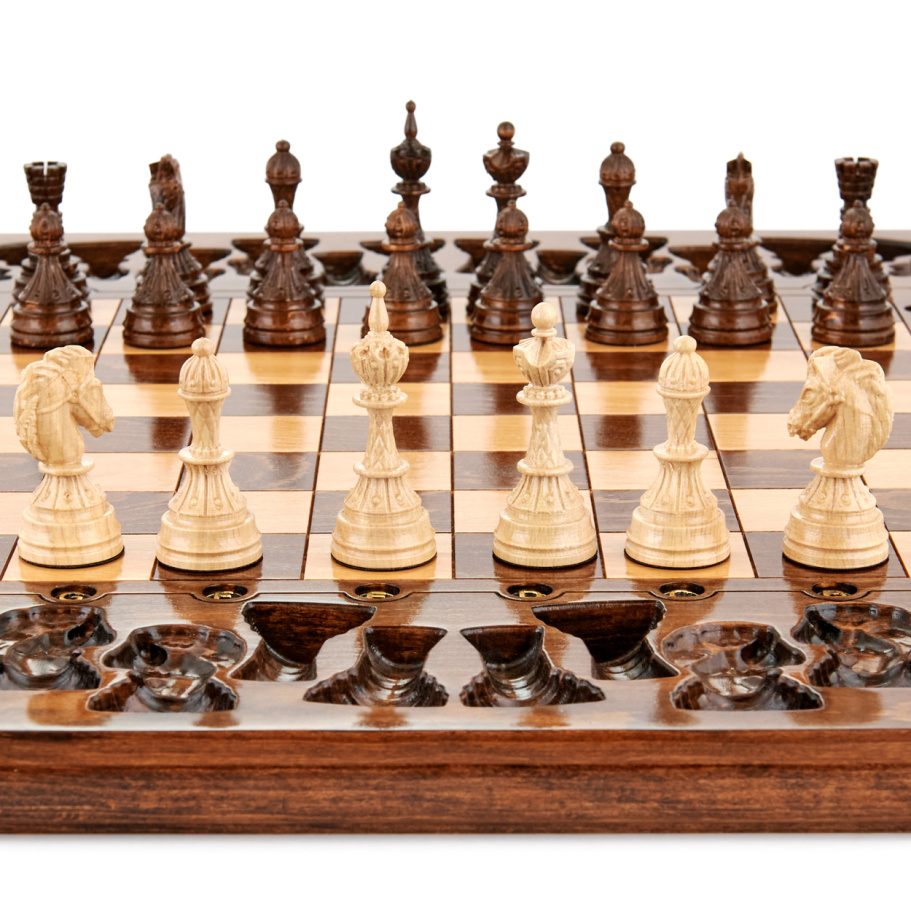 Шахматы резные "Эпопея" большие, 60 купить в Ростове-на-Дону