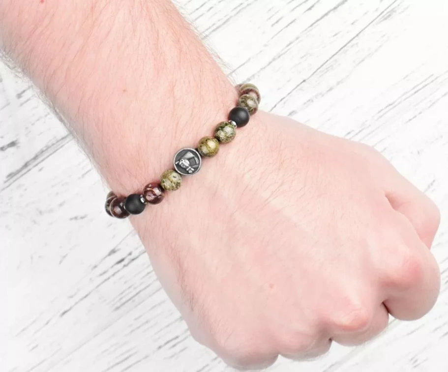 Браслет Лакки камень яшма и агат, 0.8 * 18 см купить в Ростова-на-Дону Браслет Лакки камень яшма и агат, 0.8 * 18 см купить в Ростова-на-Дону