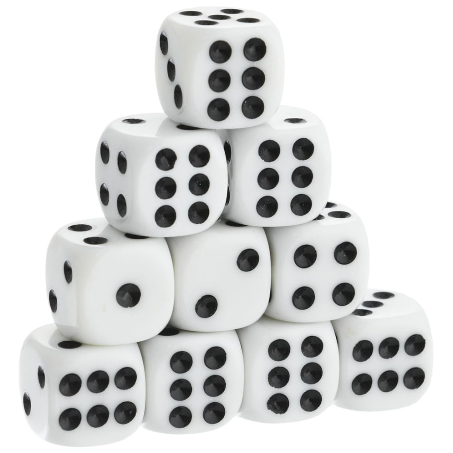 Кости игральные "Стандарт" пластик, белые, 15 мм (2 шт.) купить в Ростове-на-Дону