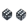 Кости игральные "Классика" пластик, черные, 7 мм (2 шт.)
